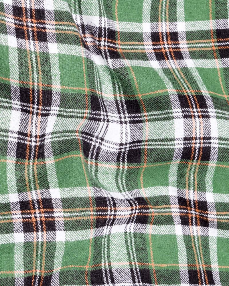 Amulet Green and off white Plaid Flannel Shirt