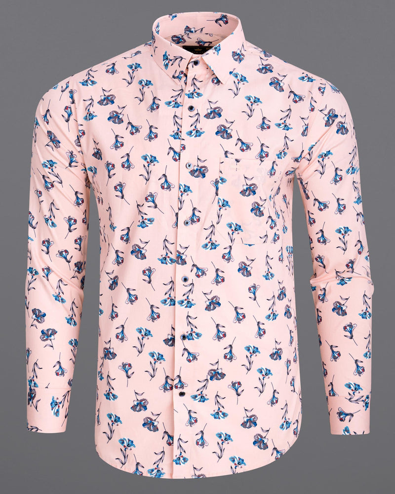 Cosmos Floral Printed Premium Cotton Shirt