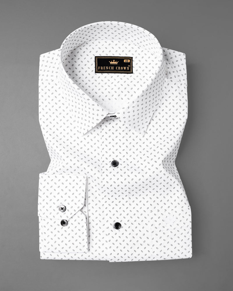 Bright White and Jade Black Super Soft Premium Cotton Shirt
