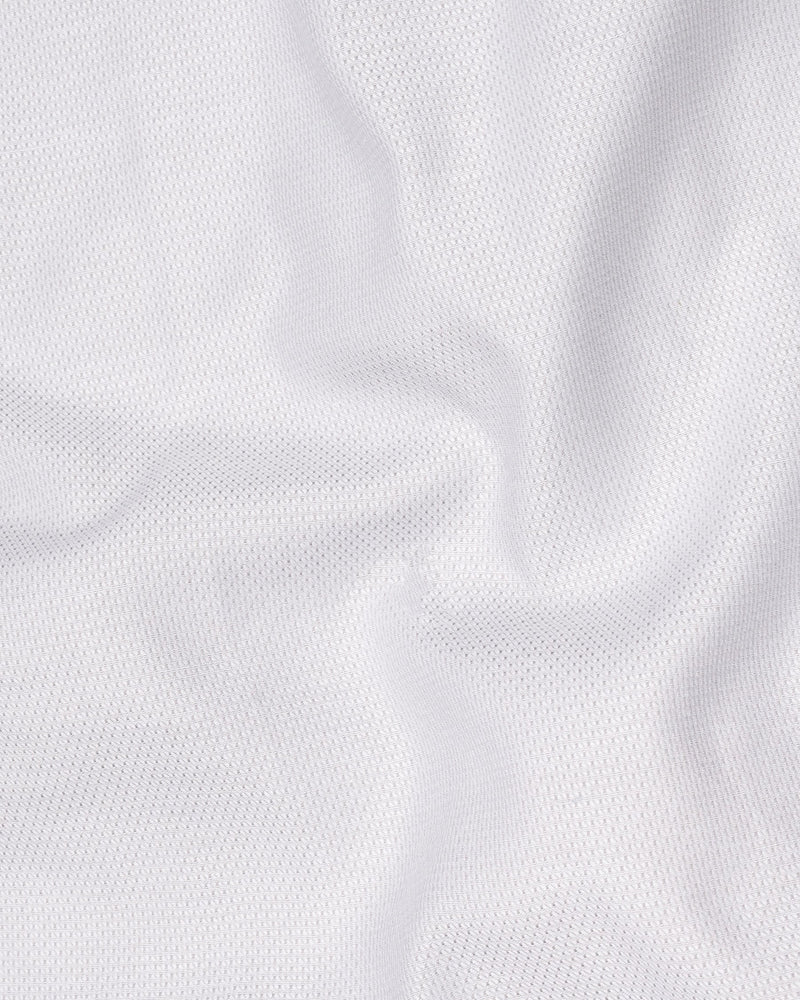 Mercury Grey Dobby Textured Premium Cotton Shirt