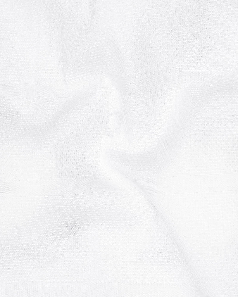 Lily White Dobby Textured Premium Cotton Shirt