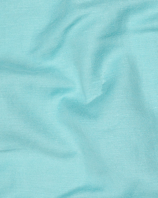 Tiffany Blue Luxurious Linen Shirt