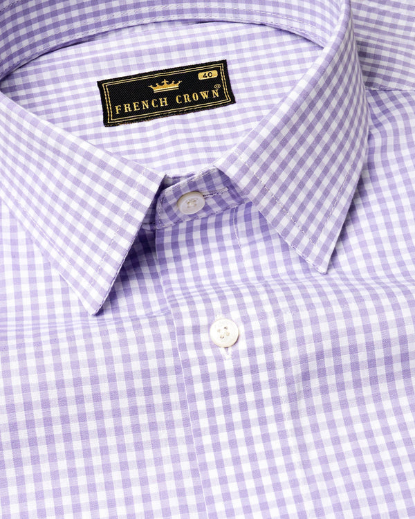 Thistle Lilac Checked Premium Cotton Shirt