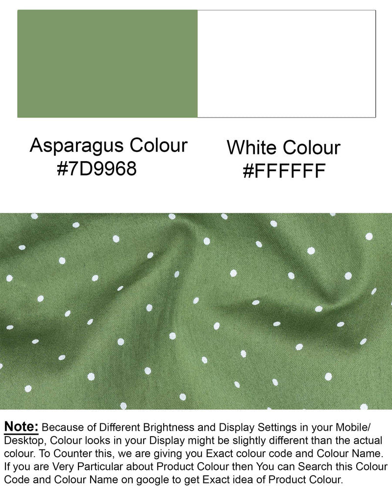 Asparagus Green and White Polka Dot Super Soft Premium Cotton Shirt 7070-BD-38,7070-BD-38,7070-BD-39,7070-BD-39,7070-BD-40,7070-BD-40,7070-BD-42,7070-BD-42,7070-BD-44,7070-BD-44,7070-BD-46,7070-BD-46,7070-BD-48,7070-BD-48,7070-BD-50,7070-BD-50,7070-BD-52,7070-BD-52