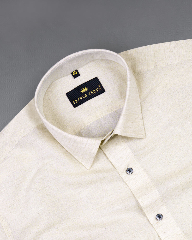 Beige Luxurious Linen Shirt