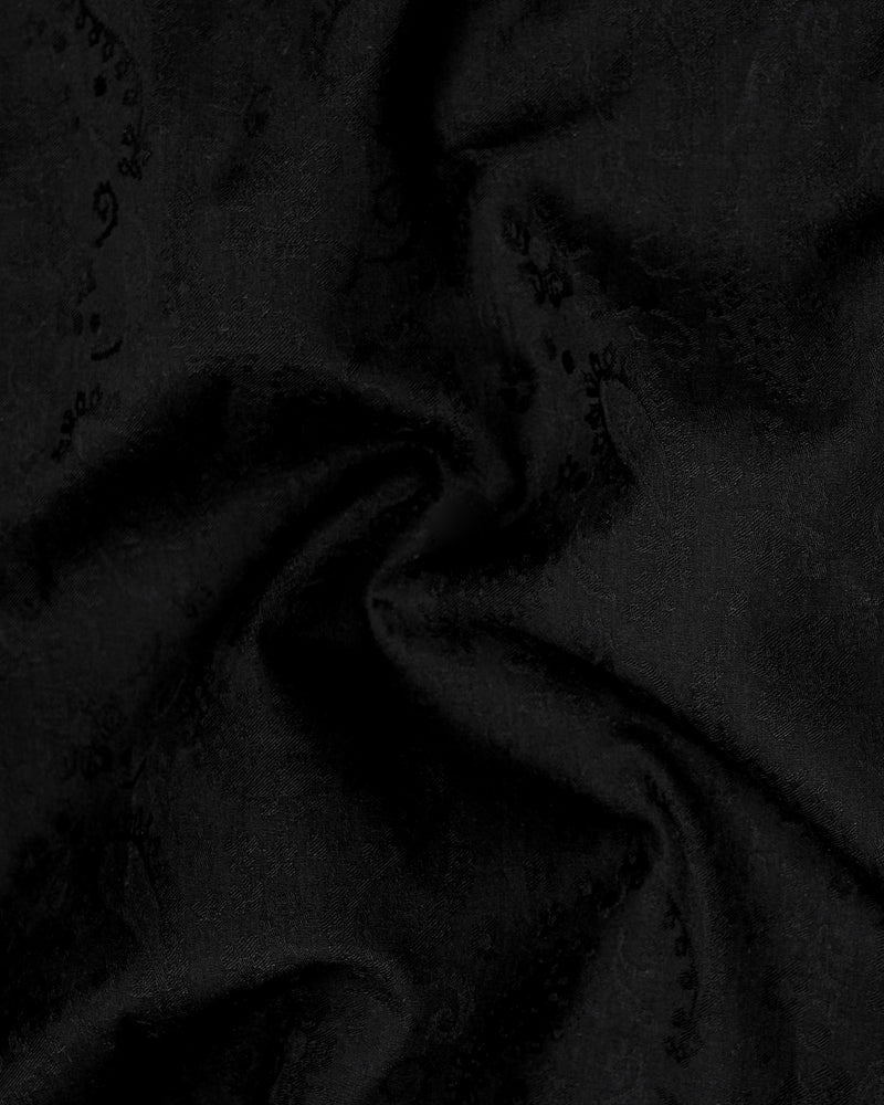 Jade Black With Self Paisleys Jacquard Textured Premium Giza Cotton Shirt 7136-BLK-38,7136-BLK-H-38,7136-BLK-39,7136-BLK-H-39,7136-BLK-40,7136-BLK-H-40,7136-BLK-42,7136-BLK-H-42,7136-BLK-44,7136-BLK-H-44,7136-BLK-46,7136-BLK-H-46,7136-BLK-48,7136-BLK-H-48,7136-BLK-50,7136-BLK-H-50,7136-BLK-52,7136-BLK-H-52