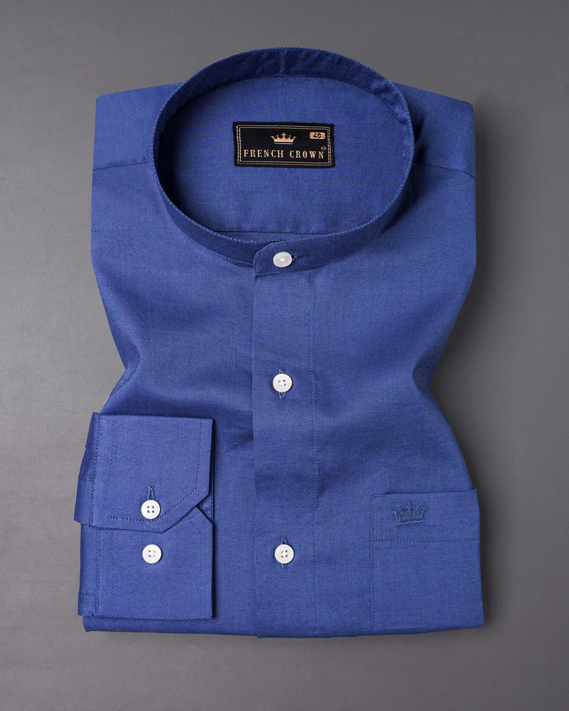 Twilight Blue Luxurious Linen Shirt