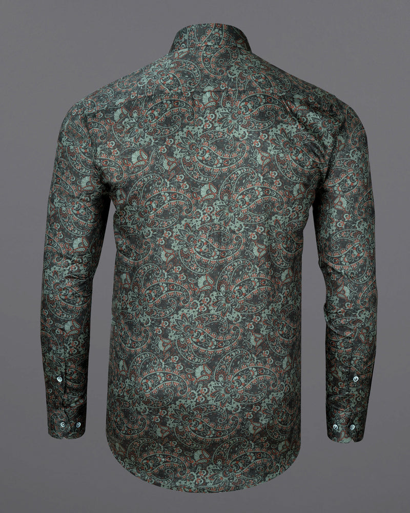 Oxley green and Thunder Paisley Super Soft Premium Cotton Shirt 7153-GR-38,7153-GR-H-38,7153-GR-39,7153-GR-H-39,7153-GR-40,7153-GR-H-40,7153-GR-42,7153-GR-H-42,7153-GR-44,7153-GR-H-44,7153-GR-46,7153-GR-H-46,7153-GR-48,7153-GR-H-48,7153-GR-50,7153-GR-H-50,7153-GR-52,7153-GR-H-52
