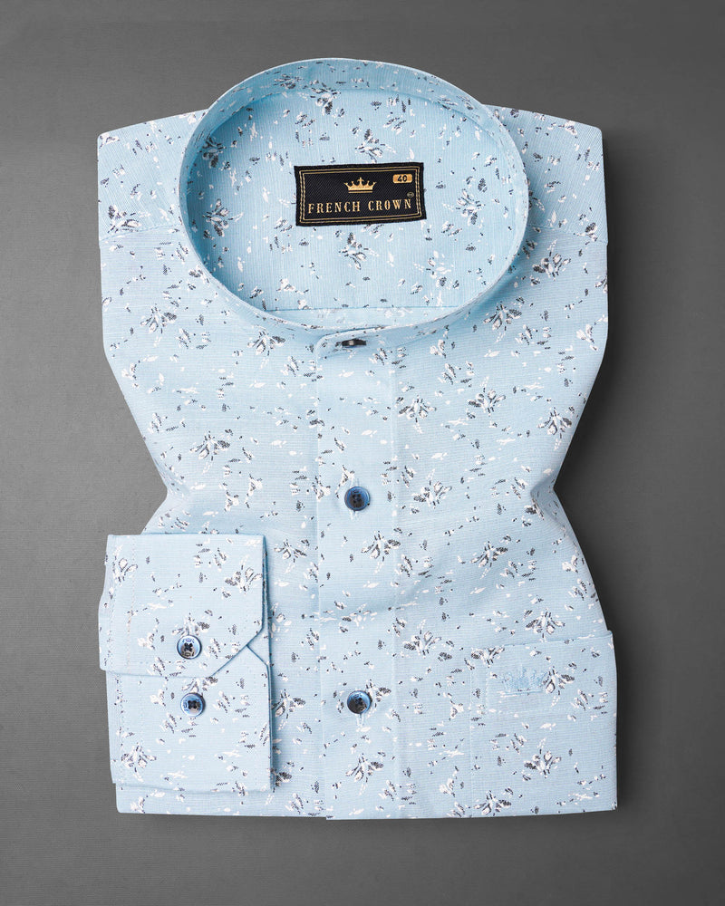 Pale Aqua Luxurious Linen Shirt