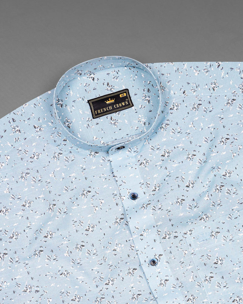 Pale Aqua Luxurious Linen Shirt