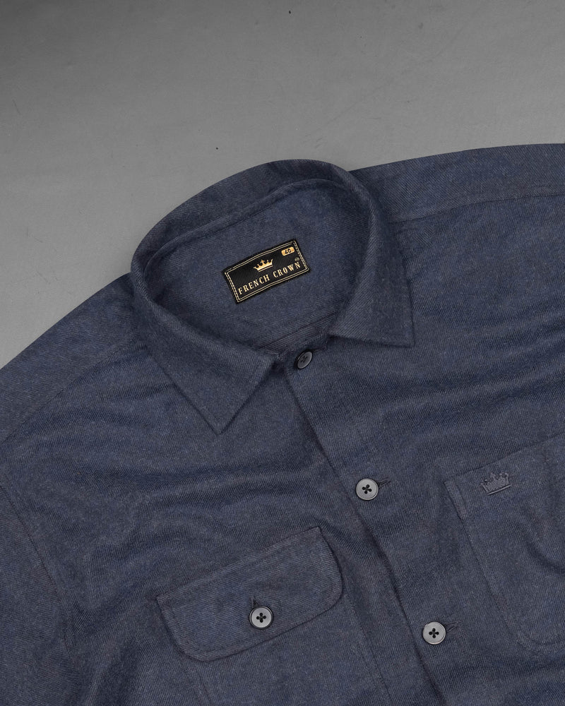 Zodiac Blue Premium Flannel Over Shirt