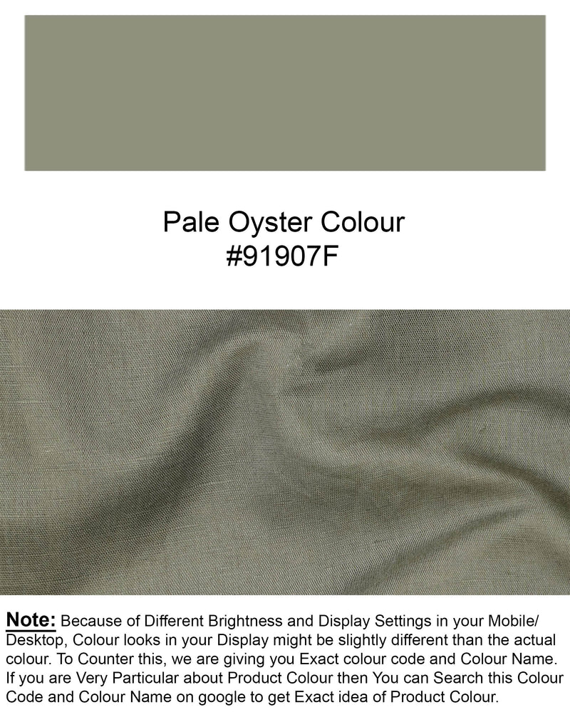 Pale Oyster Green Luxurious Linen Shirt