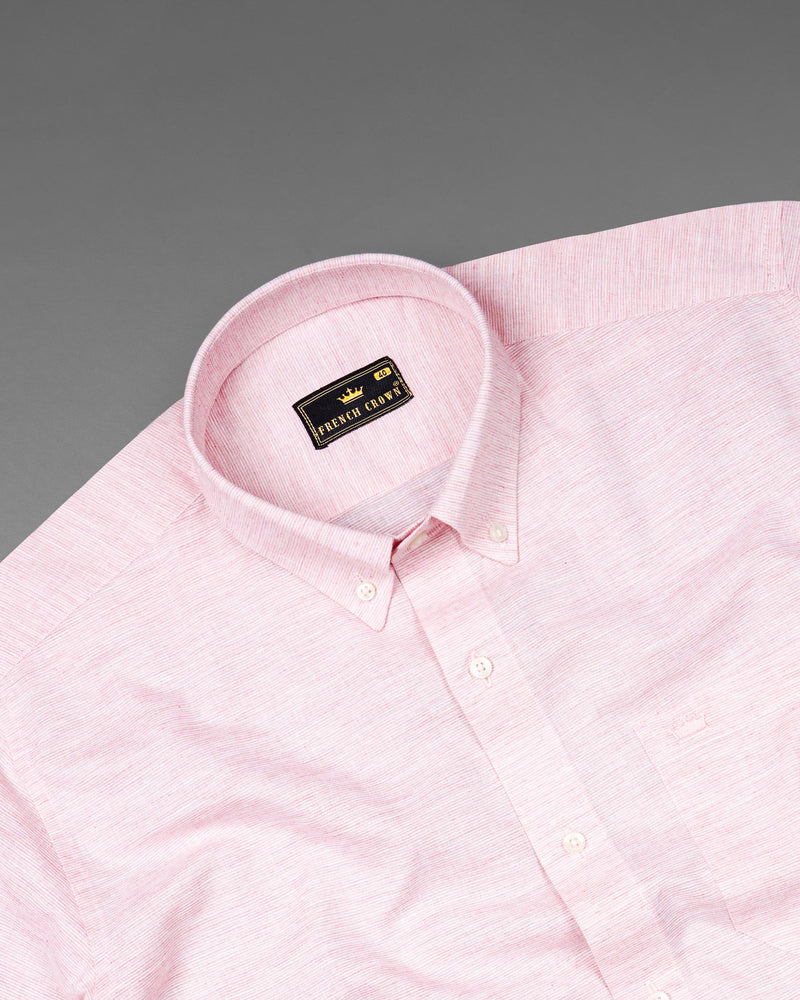 Gainsboro Pink and Bright White Chambray Shirt