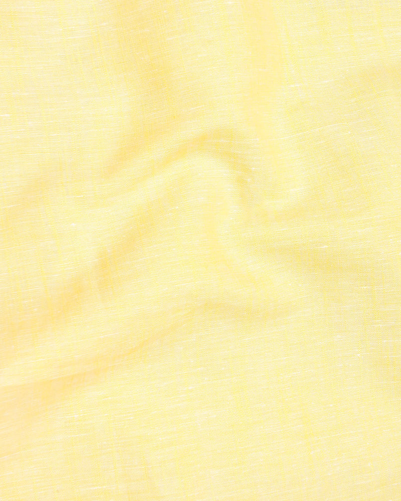 Sweet Corn Yellow Luxurious Linen Shirt