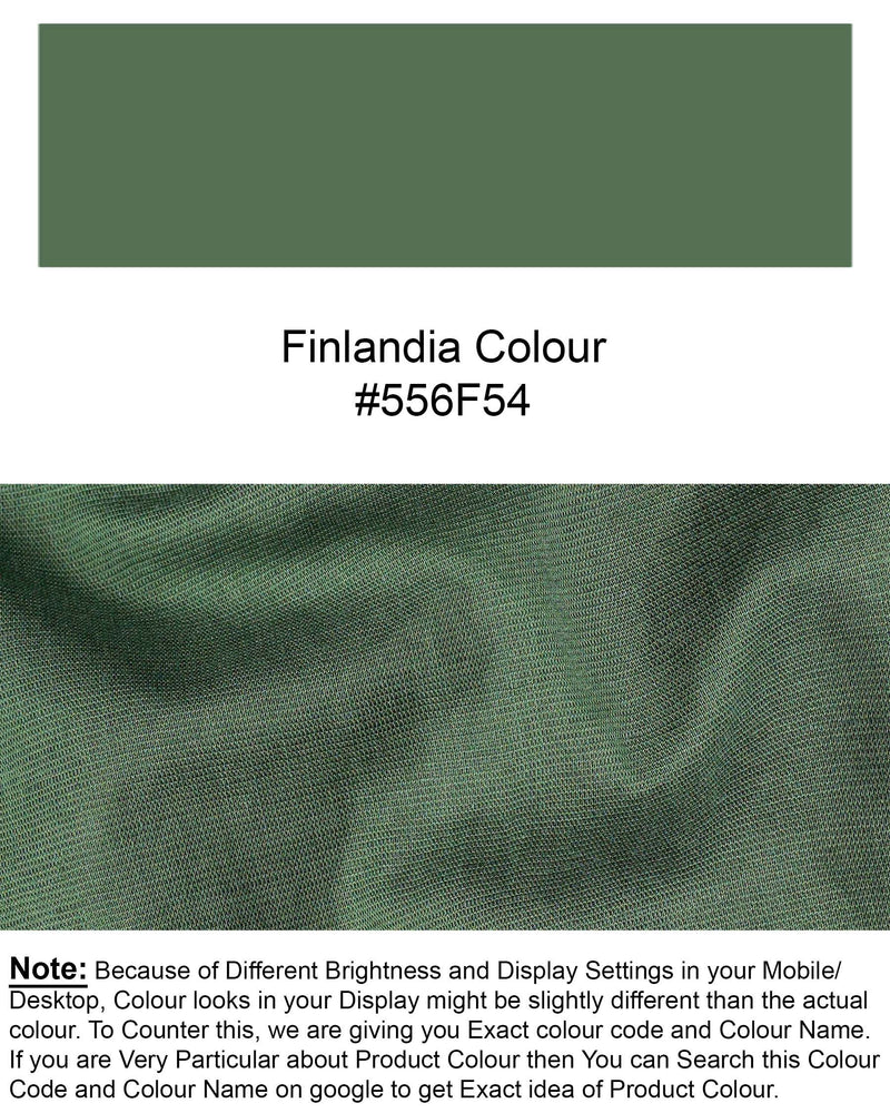 Finlandia Green Luxurious Linen Shirt