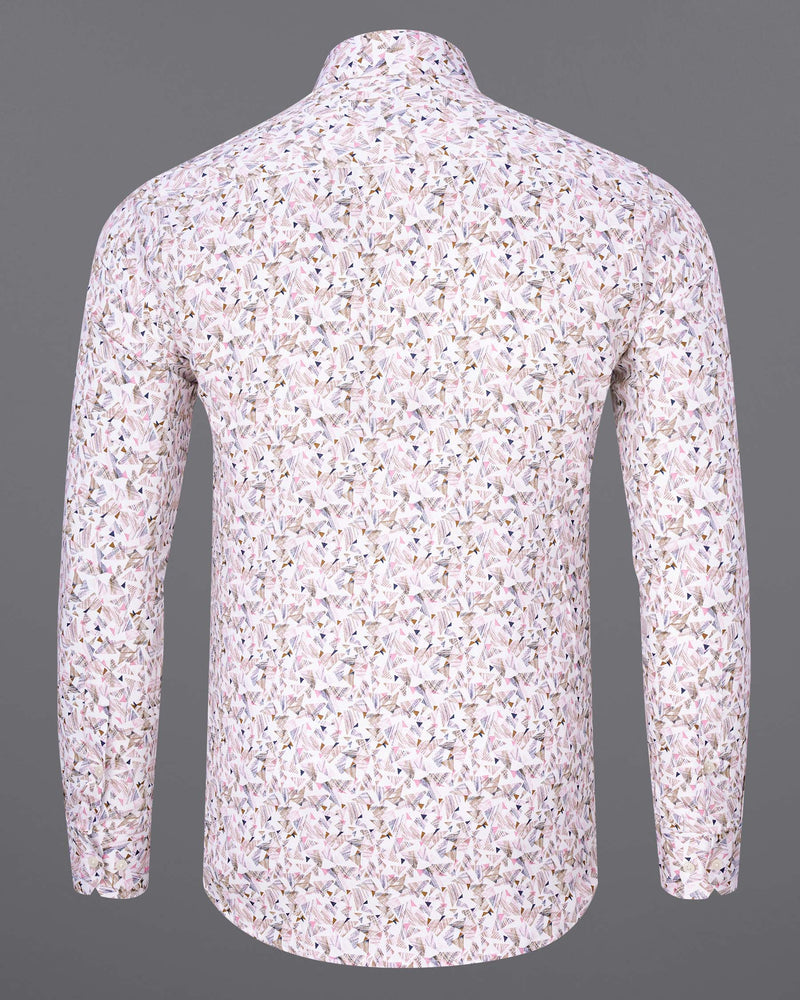 Porcelain Pink with Printed Super Soft Premium Cotton Shirt
