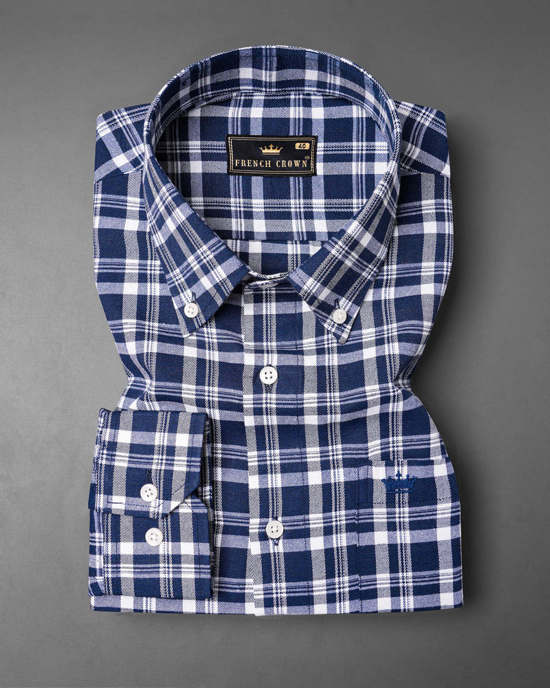 Lucky Point Blue Twill Plaid Premium Cotton Shirt 7486-BD-38, 7486-BD-H-38, 7486-BD-39, 7486-BD-H-39, 7486-BD-40, 7486-BD-H-40, 7486-BD-42, 7486-BD-H-42, 7486-BD-44, 7486-BD-H-44, 7486-BD-46, 7486-BD-H-46, 7486-BD-48, 7486-BD-H-48, 7486-BD-50, 7486-BD-H-50, 7486-BD-52, 7486-BD-H-52