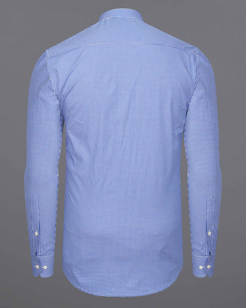 Indigo Blue With White Gingham Checkered Premium Cotton Shirt 7511-M-38, 7511-M-H-38, 7511-M-39, 7511-M-H-39, 7511-M-40, 7511-M-H-40, 7511-M-42, 7511-M-H-42, 7511-M-44, 7511-M-H-44, 7511-M-46, 7511-M-H-46, 7511-M-48, 7511-M-H-48, 7511-M-50, 7511-M-H-50, 7511-M-52, 7511-M-H-52