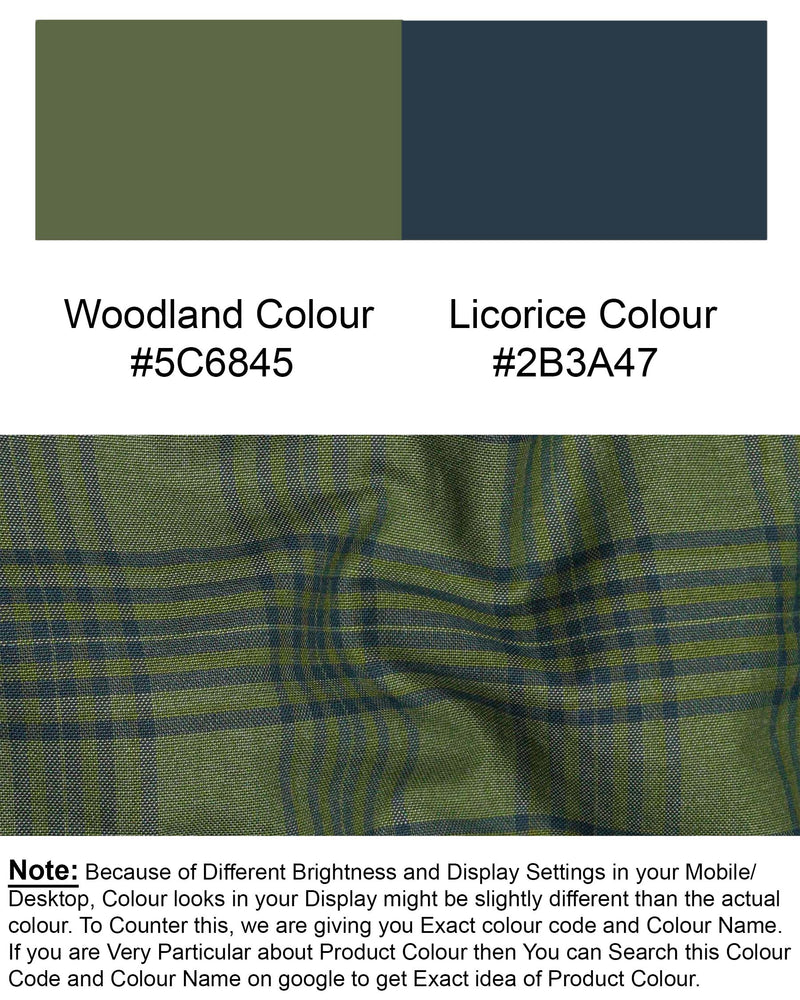 Wood Green and Bright White Plaid Royal Oxford Reversible Shirt 7538-38,7538-38,7538-39,7538-39,7538-40,7538-40,7538-42,7538-42,7538-44,7538-44,7538-46,7538-46,7538-48,7538-48,7538-50,7538-50,7538-52,7538-52