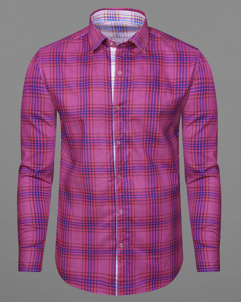 Mulberry Pink Plaid and Prelude Blue Plaid Herringbone Reversible Shirt 7541-38,7541-38,7541-39,7541-39,7541-40,7541-40,7541-42,7541-42,7541-44,7541-44,7541-46,7541-46,7541-48,7541-48,7541-50,7541-50,7541-52,7541-52