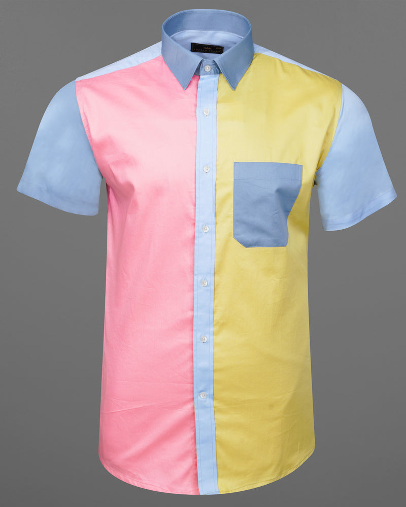 Greenish Beige Yellow and Wewak Pink Colour block Super Soft Premium Cotton Designer Shirt 7552-P136-38,7552-P136-38,7552-P136-39,7552-P136-39,7552-P136-40,7552-P136-40,7552-P136-42,7552-P136-42,7552-P136-44,7552-P136-44,7552-P136-46,7552-P136-46,7552-P136-48,7552-P136-48,7552-P136-50,7552-P136-50,7552-P136-52,7552-P136-52