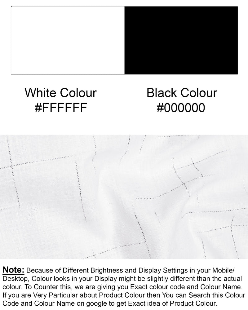 Bright white with black slub textured Luxurious Linen Shirt 7557-BD-38,7557-BD-38,7557-BD-39,7557-BD-39,7557-BD-40,7557-BD-40,7557-BD-42,7557-BD-42,7557-BD-44,7557-BD-44,7557-BD-46,7557-BD-46,7557-BD-48,7557-BD-48,7557-BD-50,7557-BD-50,7557-BD-52,7557-BD-52
