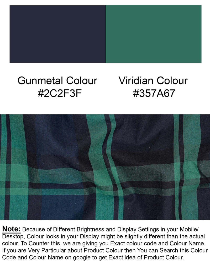 Gunmetal Blue with Viridian Green Plaid Premium Cotton Designer Shirt 7591-BLK-P196-38,7591-BLK-P196-38,7591-BLK-P196-39,7591-BLK-P196-39,7591-BLK-P196-40,7591-BLK-P196-40,7591-BLK-P196-42,7591-BLK-P196-42,7591-BLK-P196-44,7591-BLK-P196-44,7591-BLK-P196-46,7591-BLK-P196-46,7591-BLK-P196-48,7591-BLK-P196-48,7591-BLK-P196-50,7591-BLK-P196-50,7591-BLK-P196-52,7591-BLK-P196-52