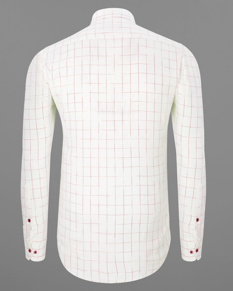 Bright White windowpane Luxurious Linen Shirt 7632-MN-38,7632-MN-38,7632-MN-39,7632-MN-39,7632-MN-40,7632-MN-40,7632-MN-42,7632-MN-42,7632-MN-44,7632-MN-44,7632-MN-46,7632-MN-46,7632-MN-48,7632-MN-48,7632-MN-50,7632-MN-50,7632-MN-52,7632-MN-52