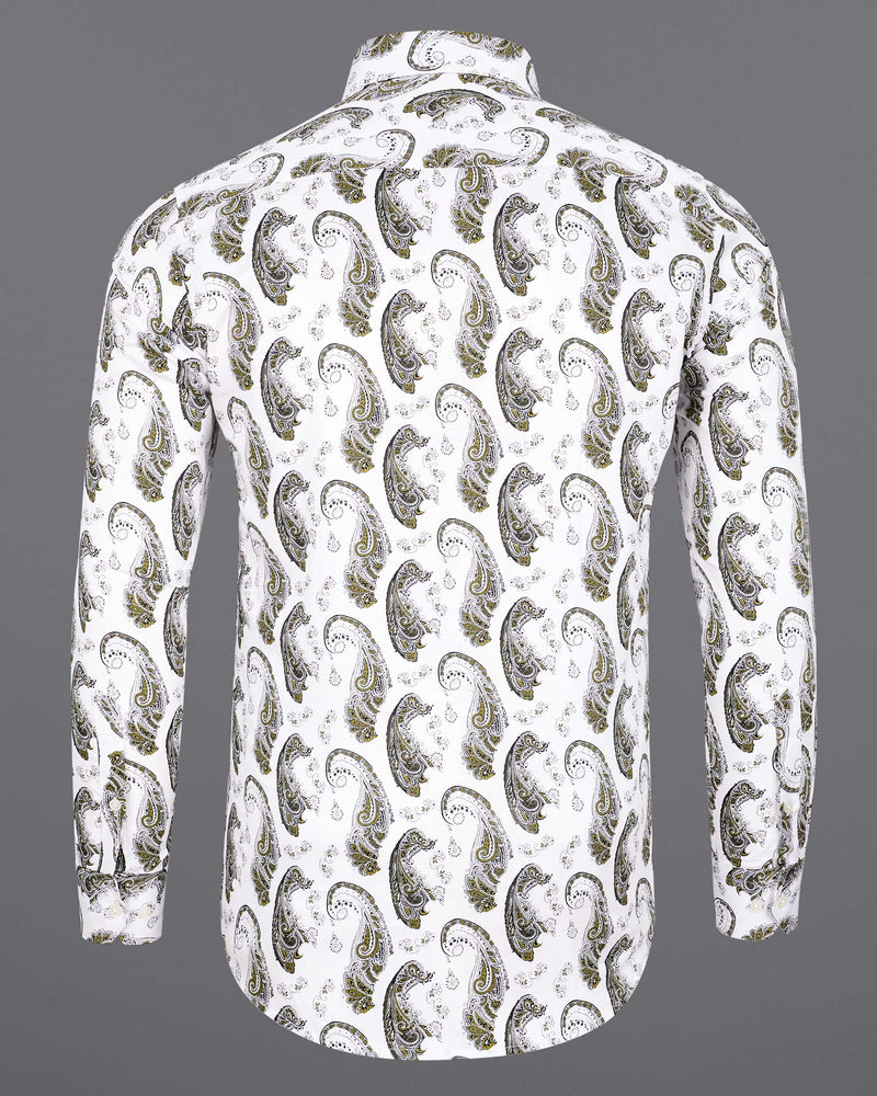 Bright White Paisley Printed Super Soft Premium Cotton Shirt 7648-38,7648-38,7648-39,7648-39,7648-40,7648-40,7648-42,7648-42,7648-44,7648-44,7648-46,7648-46,7648-48,7648-48,7648-50,7648-50,7648-52,7648-52