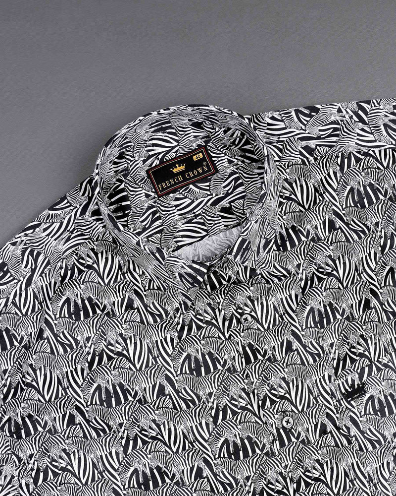 Black and White Zebra Printed Super Soft Premium Cotton Shirt 7676-BLK-38,7676-BLK-38,7676-BLK-39,7676-BLK-39,7676-BLK-40,7676-BLK-40,7676-BLK-42,7676-BLK-42,7676-BLK-44,7676-BLK-44,7676-BLK-46,7676-BLK-46,7676-BLK-48,7676-BLK-48,7676-BLK-50,7676-BLK-50,7676-BLK-52,7676-BLK-52