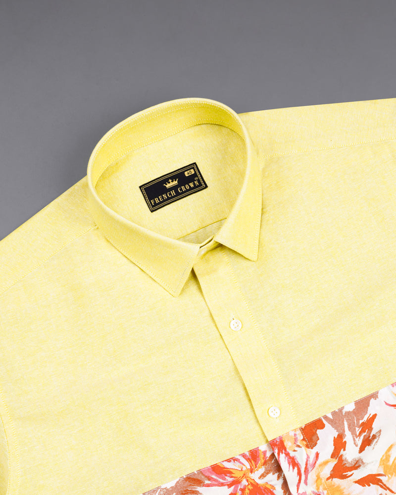 Moccasin Yellow Floral Patched Royal Oxford Designer Shirt 7695-P213-38,7695-P213-38,7695-P213-39,7695-P213-39,7695-P213-40,7695-P213-40,7695-P213-42,7695-P213-42,7695-P213-44,7695-P213-44,7695-P213-46,7695-P213-46,7695-P213-48,7695-P213-48,7695-P213-50,7695-P213-50,7695-P213-52,7695-P213-52