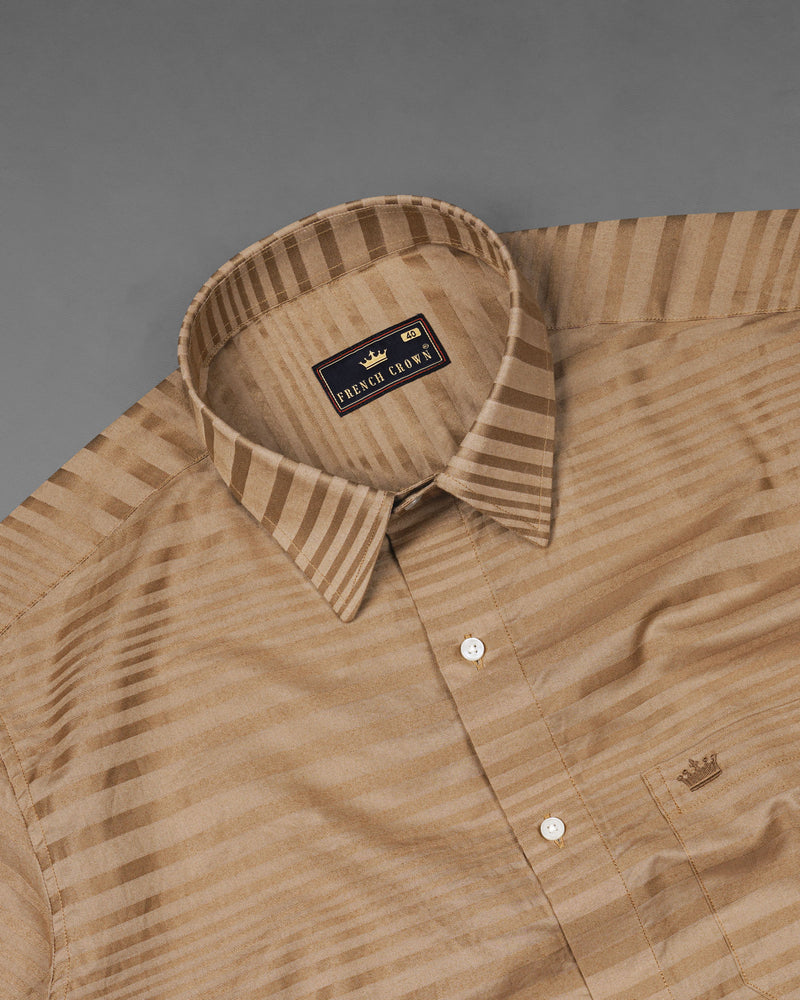 Stonewall Brown Striped Dobby Textured Premium Giza Cotton Shirt 7711-38,7711-38,7711-39,7711-39,7711-40,7711-40,7711-42,7711-42,7711-44,7711-44,7711-46,7711-46,7711-48,7711-48,7711-50,7711-50,7711-52,7711-52