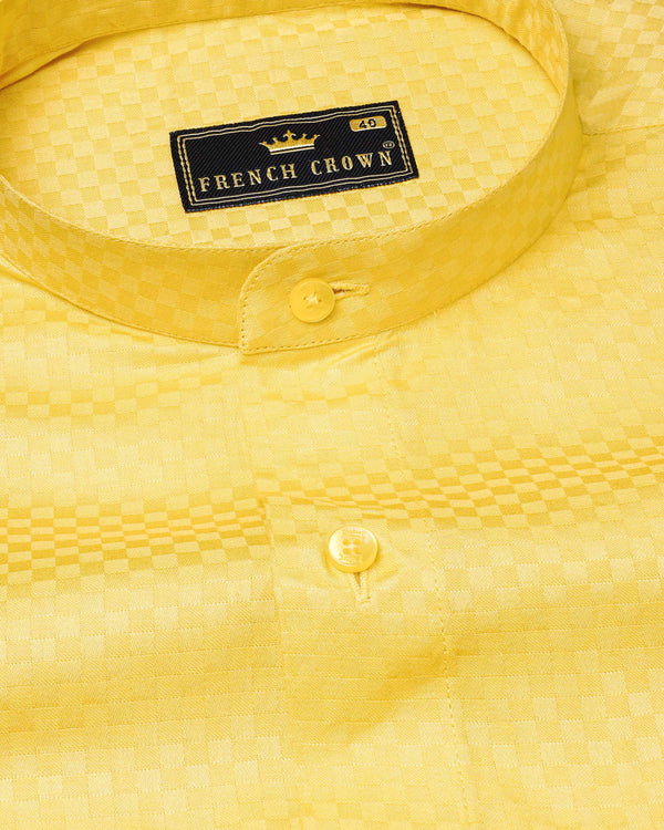 Arylide Yellow Checked Dobby Textured Premium Giza Cotton Shirt 7735-M-YL-38,7735-M-YL-38,7735-M-YL-39,7735-M-YL-39,7735-M-YL-40,7735-M-YL-40,7735-M-YL-42,7735-M-YL-42,7735-M-YL-44,7735-M-YL-44,7735-M-YL-46,7735-M-YL-46,7735-M-YL-48,7735-M-YL-48,7735-M-YL-50,7735-M-YL-50,7735-M-YL-52,7735-M-YL-52