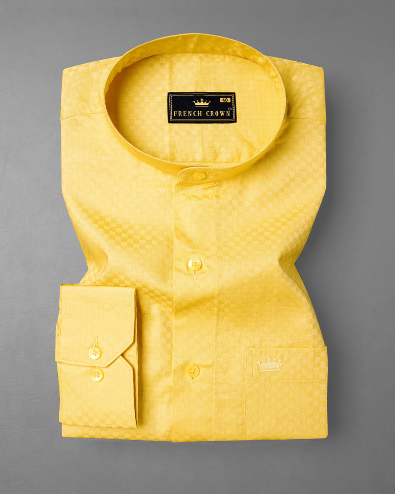 Arylide Yellow Checked Dobby Textured Premium Giza Cotton Shirt 7735-M-YL-38,7735-M-YL-38,7735-M-YL-39,7735-M-YL-39,7735-M-YL-40,7735-M-YL-40,7735-M-YL-42,7735-M-YL-42,7735-M-YL-44,7735-M-YL-44,7735-M-YL-46,7735-M-YL-46,7735-M-YL-48,7735-M-YL-48,7735-M-YL-50,7735-M-YL-50,7735-M-YL-52,7735-M-YL-52