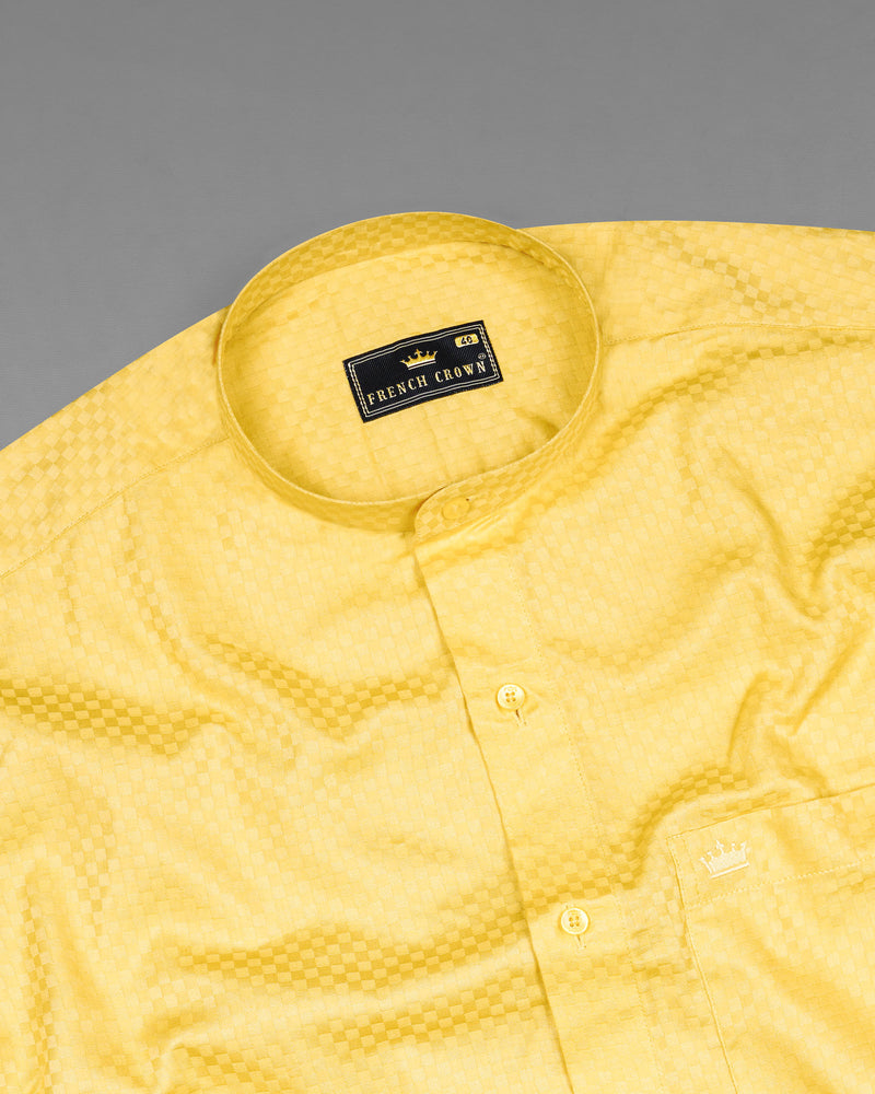 Arylide Yellow Checked Dobby Textured Premium Giza Cotton Shirt 7735-M-YL-38,7735-M-YL-38,7735-M-YL-39,7735-M-YL-39,7735-M-YL-40,7735-M-YL-40,7735-M-YL-42,7735-M-YL-42,7735-M-YL-44,7735-M-YL-44,7735-M-YL-46,7735-M-YL-46,7735-M-YL-48,7735-M-YL-48,7735-M-YL-50,7735-M-YL-50,7735-M-YL-52,7735-M-YL-52