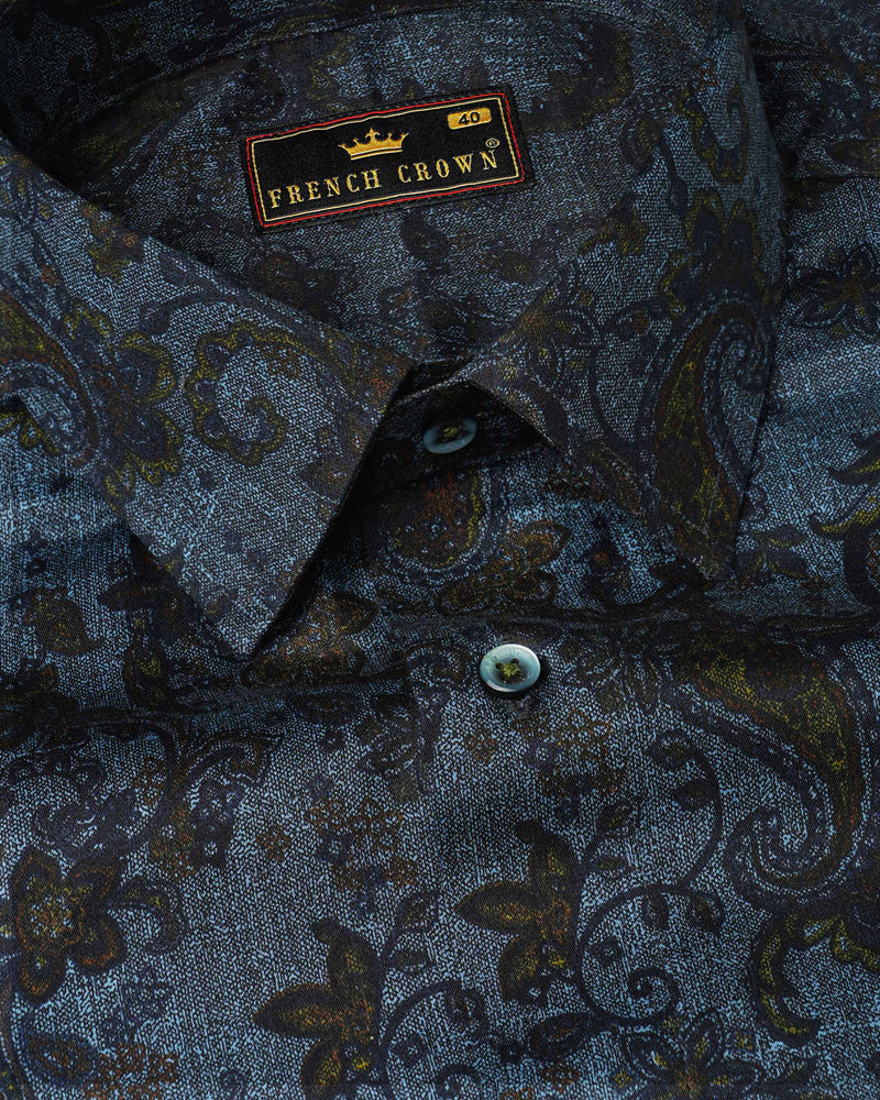 Comet Gray Paisley Printed Super Soft Premium Cotton Shirt 7745-GR-38,7745-GR-38,7745-GR-39,7745-GR-39,7745-GR-40,7745-GR-40,7745-GR-42,7745-GR-42,7745-GR-44,7745-GR-44,7745-GR-46,7745-GR-46,7745-GR-48,7745-GR-48,7745-GR-50,7745-GR-50,7745-GR-52,7745-GR-52