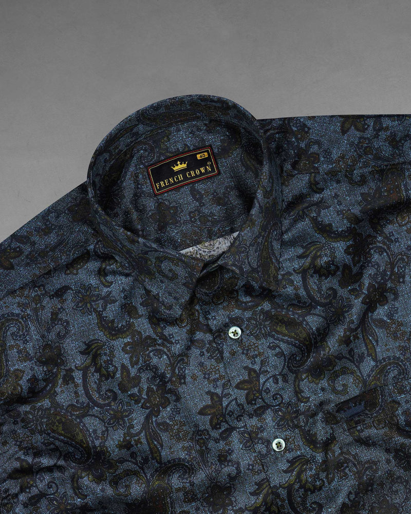 Comet Gray Paisley Printed Super Soft Premium Cotton Shirt 7745-GR-38,7745-GR-38,7745-GR-39,7745-GR-39,7745-GR-40,7745-GR-40,7745-GR-42,7745-GR-42,7745-GR-44,7745-GR-44,7745-GR-46,7745-GR-46,7745-GR-48,7745-GR-48,7745-GR-50,7745-GR-50,7745-GR-52,7745-GR-52