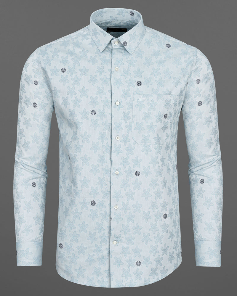 Mischka Blue Floral Jacquard Textured Premium Giza Cotton Shirt 7762-38,7762-38,7762-39,7762-39,7762-40,7762-40,7762-42,7762-42,7762-44,7762-44,7762-46,7762-46,7762-48,7762-48,7762-50,7762-50,7762-52,7762-52