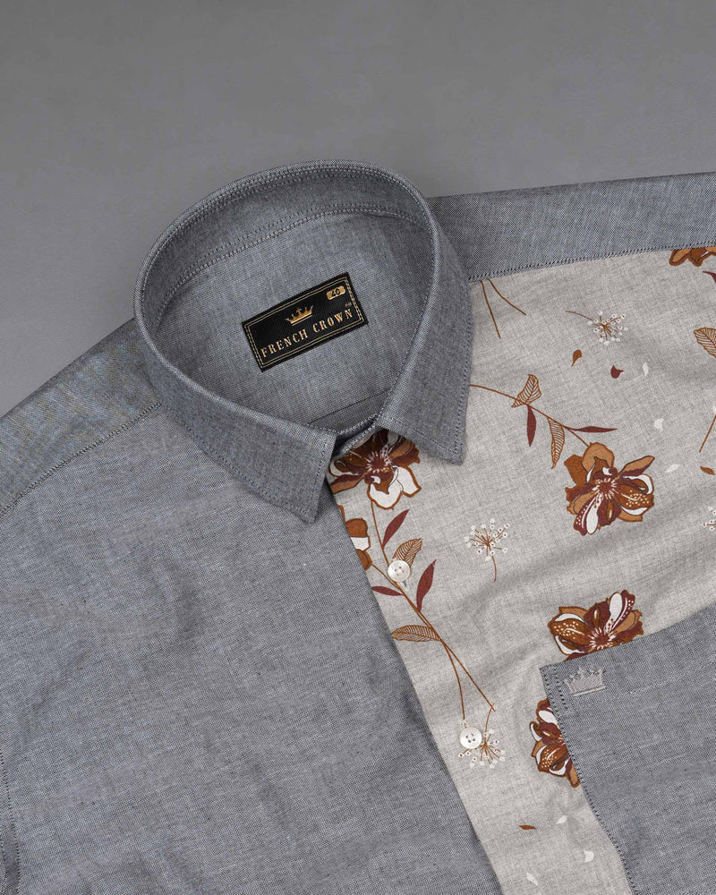 Spun Pearl Gray Floral Royal Oxford Designer Shirt 7763-P185-38,7763-P185-38,7763-P185-39,7763-P185-39,7763-P185-40,7763-P185-40,7763-P185-42,7763-P185-42,7763-P185-44,7763-P185-44,7763-P185-46,7763-P185-46,7763-P185-48,7763-P185-48,7763-P185-50,7763-P185-50,7763-P185-52,7763-P185-52