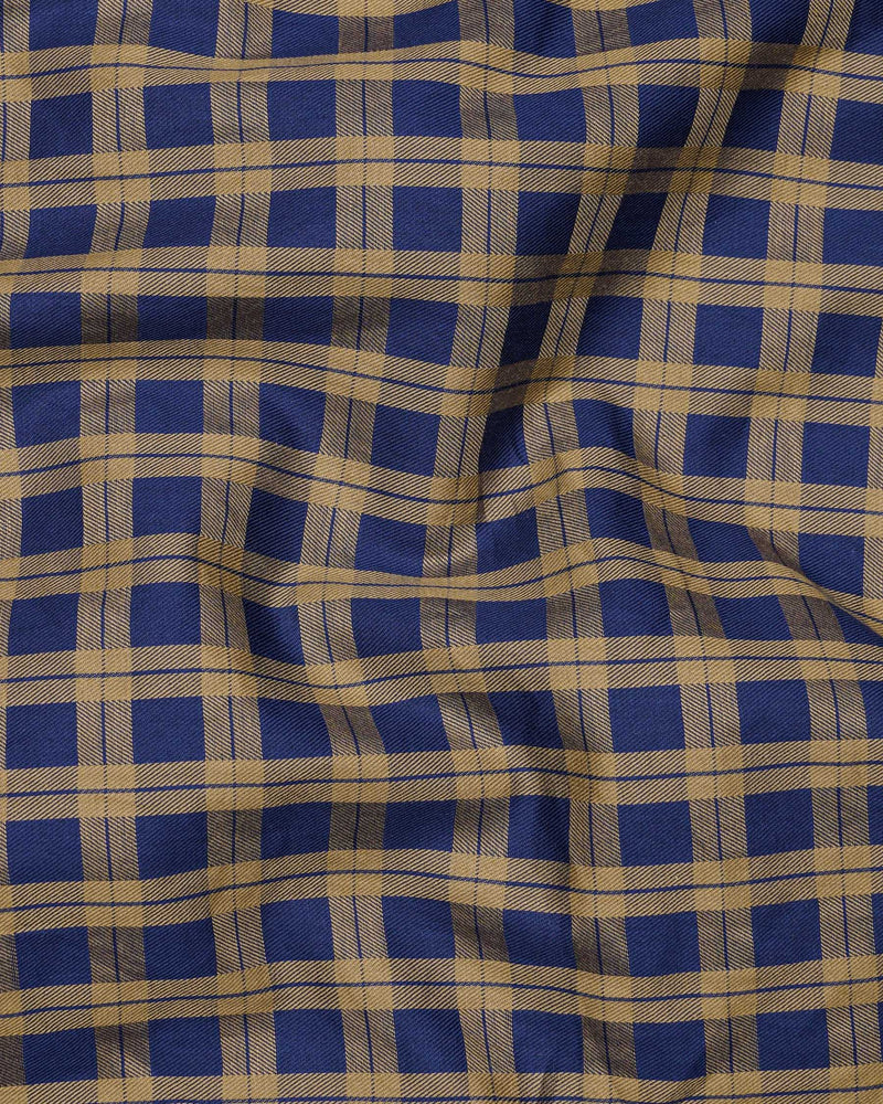 Biscay Navy Blue and Sandrift Brown Plaid Dobby Textured Premium Giza Cotton Shirt 7792-CA-BLE-38,7792-CA-BLE-38,7792-CA-BLE-39,7792-CA-BLE-39,7792-CA-BLE-40,7792-CA-BLE-40,7792-CA-BLE-42,7792-CA-BLE-42,7792-CA-BLE-44,7792-CA-BLE-44,7792-CA-BLE-46,7792-CA-BLE-46,7792-CA-BLE-48,7792-CA-BLE-48,7792-CA-BLE-50,7792-CA-BLE-50,7792-CA-BLE-52,7792-CA-BLE-52