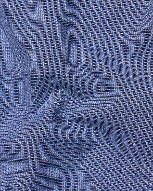 Waikawa Blue Embroidered Dobby Textured Premium Giza Cotton Shirt 7795-P146-E058-38, 7795-P146-E058-H-38, 7795-P146-E058-39, 7795-P146-E058-H-39, 7795-P146-E058-40, 7795-P146-E058-H-40, 7795-P146-E058-42, 7795-P146-E058-H-42, 7795-P146-E058-44, 7795-P146-E058-H-44, 7795-P146-E058-46, 7795-P146-E058-H-46, 7795-P146-E058-48, 7795-P146-E058-H-48, 7795-P146-E058-50, 7795-P146-E058-H-50, 7795-P146-E058-52, 7795-P146-E058-H-52