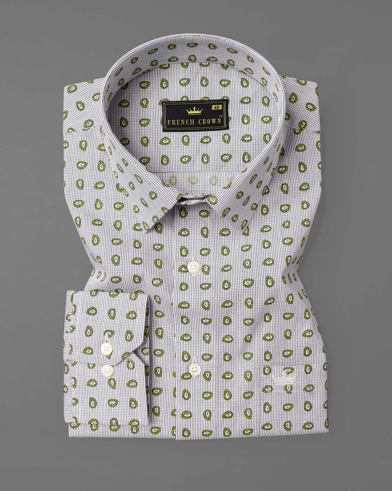 White And Jasmine Green Paisley Printed Premium Cotton Shirt 7797-38,7797-38,7797-39,7797-39,7797-40,7797-40,7797-42,7797-42,7797-44,7797-44,7797-46,7797-46,7797-48,7797-48,7797-50,7797-50,7797-52,7797-52