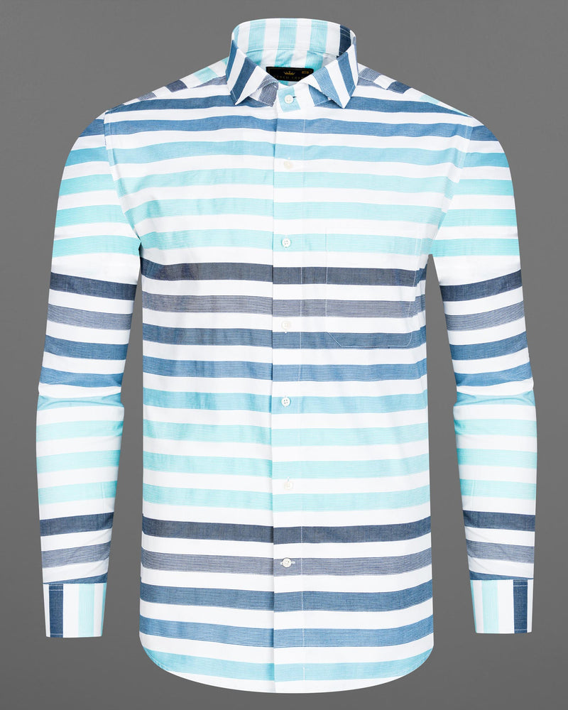 Bright White With Blue Striped Dobby Textured Premium Giza Cotton Shirt 7811-CA-38,7811-CA-38,7811-CA-39,7811-CA-39,7811-CA-40,7811-CA-40,7811-CA-42,7811-CA-42,7811-CA-44,7811-CA-44,7811-CA-46,7811-CA-46,7811-CA-48,7811-CA-48,7811-CA-50,7811-CA-50,7811-CA-52,7811-CA-52