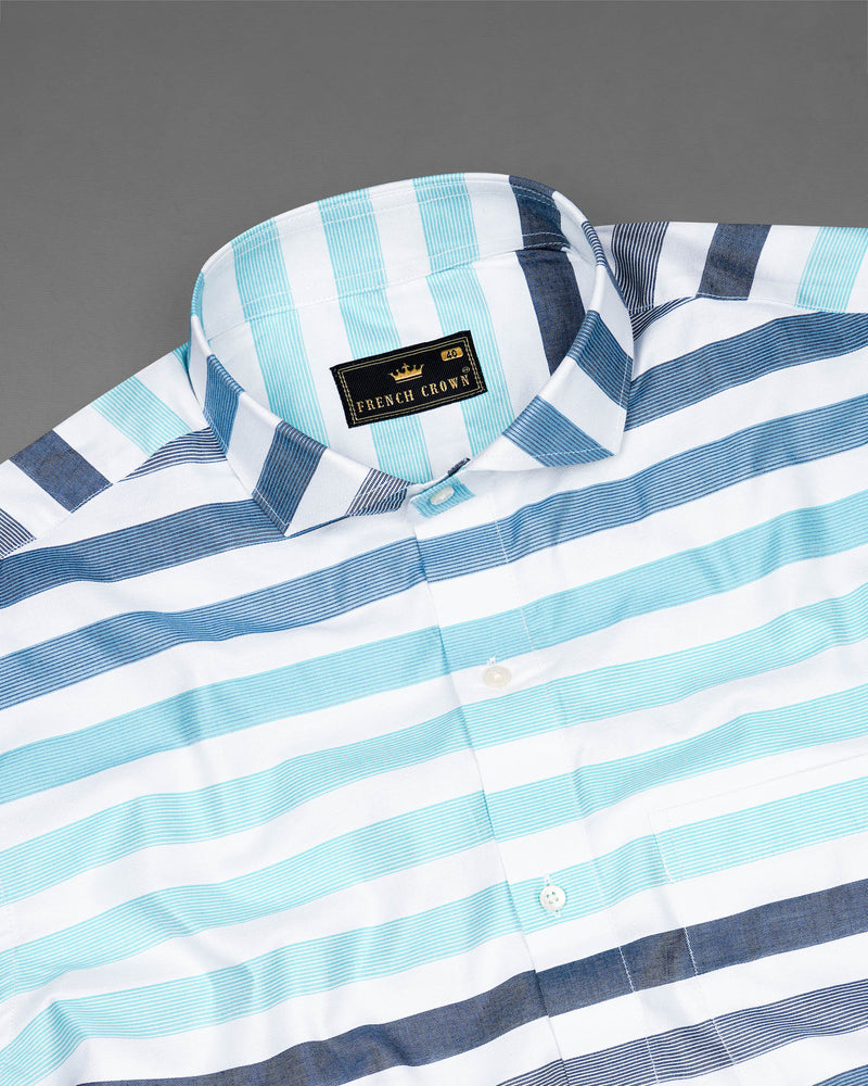 Bright White With Blue Striped Dobby Textured Premium Giza Cotton Shirt 7811-CA-38,7811-CA-38,7811-CA-39,7811-CA-39,7811-CA-40,7811-CA-40,7811-CA-42,7811-CA-42,7811-CA-44,7811-CA-44,7811-CA-46,7811-CA-46,7811-CA-48,7811-CA-48,7811-CA-50,7811-CA-50,7811-CA-52,7811-CA-52