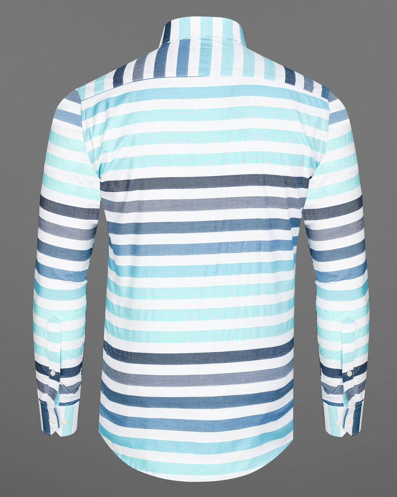 Bright White With Blue Striped Dobby Textured Premium Giza Cotton Shirt 7811-CA-38,7811-CA-38,7811-CA-39,7811-CA-39,7811-CA-40,7811-CA-40,7811-CA-42,7811-CA-42,7811-CA-44,7811-CA-44,7811-CA-46,7811-CA-46,7811-CA-48,7811-CA-48,7811-CA-50,7811-CA-50,7811-CA-52,7811-CA-52