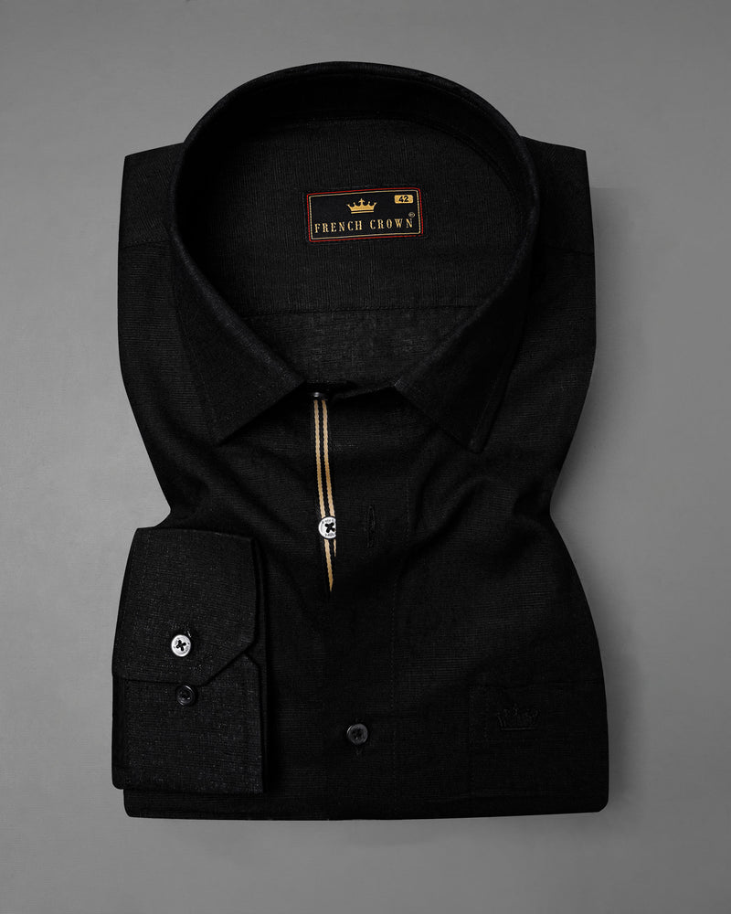 Jet Black Luxurious Linen Shirt 7830-P-BLK-38,7830-P-BLK-38,7830-P-BLK-39,7830-P-BLK-39,7830-P-BLK-40,7830-P-BLK-40,7830-P-BLK-42,7830-P-BLK-42,7830-P-BLK-44,7830-P-BLK-44,7830-P-BLK-46,7830-P-BLK-46,7830-P-BLK-48,7830-P-BLK-48,7830-P-BLK-50,7830-P-BLK-50,7830-P-BLK-52,7830-P-BLK-52