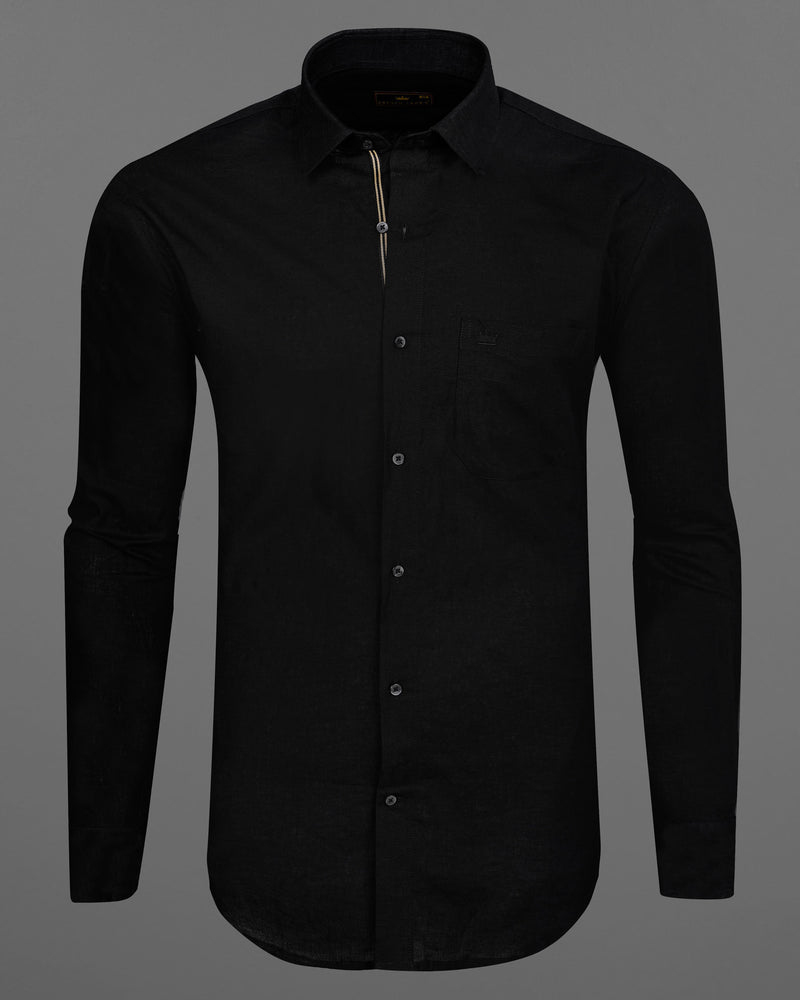 Jet Black Luxurious Linen Shirt 7830-P-BLK-38,7830-P-BLK-38,7830-P-BLK-39,7830-P-BLK-39,7830-P-BLK-40,7830-P-BLK-40,7830-P-BLK-42,7830-P-BLK-42,7830-P-BLK-44,7830-P-BLK-44,7830-P-BLK-46,7830-P-BLK-46,7830-P-BLK-48,7830-P-BLK-48,7830-P-BLK-50,7830-P-BLK-50,7830-P-BLK-52,7830-P-BLK-52