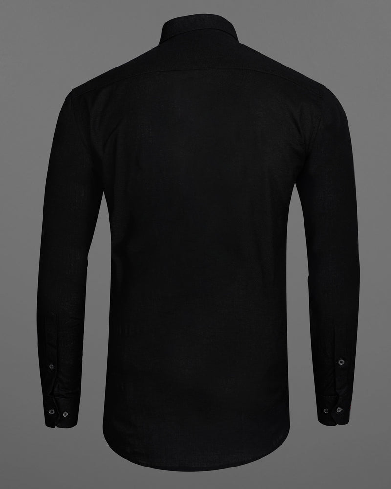 Jet Black Luxurious Linen Shirt 7830-P-BLK-38,7830-P-BLK-38,7830-P-BLK-39,7830-P-BLK-39,7830-P-BLK-40,7830-P-BLK-40,7830-P-BLK-42,7830-P-BLK-42,7830-P-BLK-44,7830-P-BLK-44,7830-P-BLK-46,7830-P-BLK-46,7830-P-BLK-48,7830-P-BLK-48,7830-P-BLK-50,7830-P-BLK-50,7830-P-BLK-52,7830-P-BLK-52