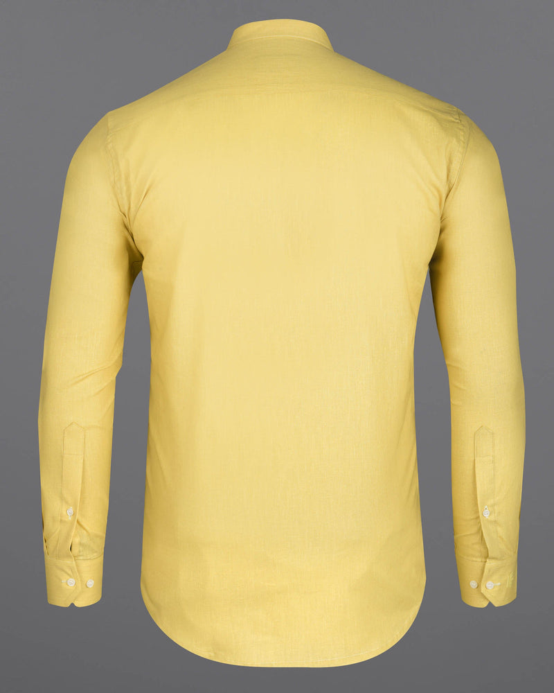 Grandis Yellow Luxurious Linen Shirt