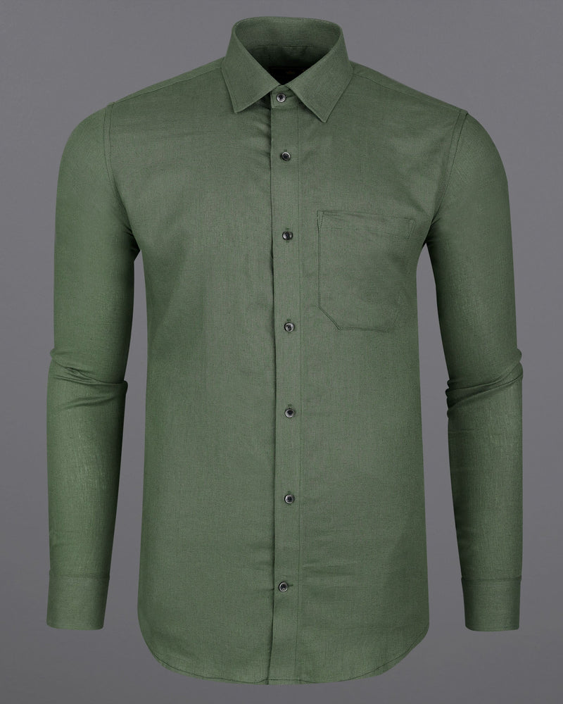 Finch Green Luxurious Linen Shirt